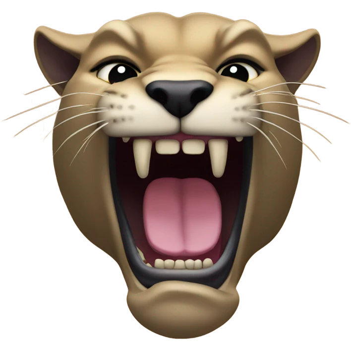 Panther growling emoji