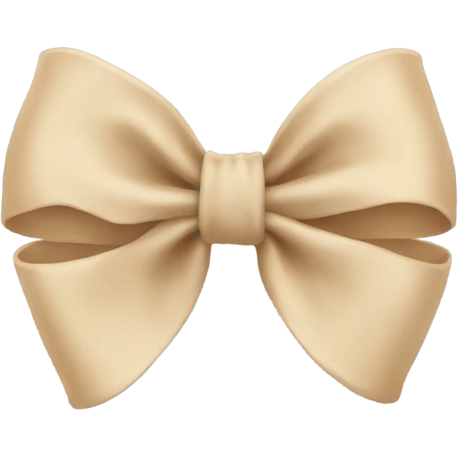 Beige bow emoji