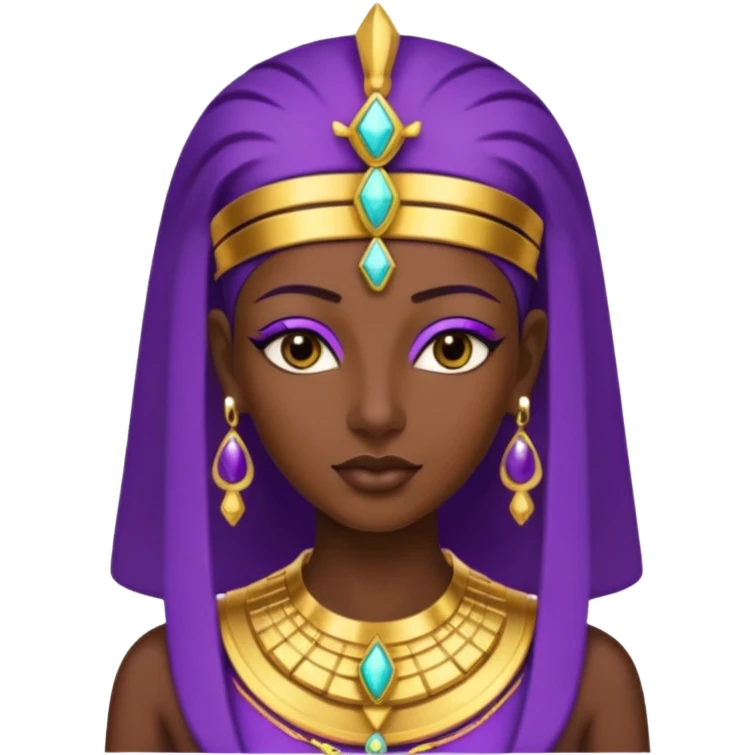purple woman Pharaoh emoji