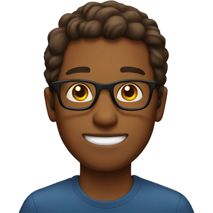 Brown guy with glasses  emoji