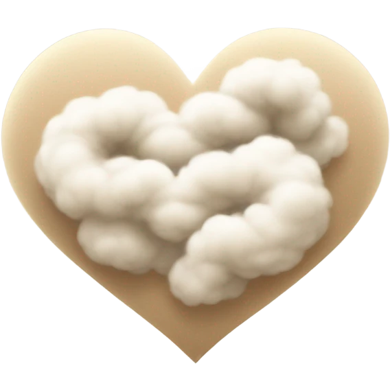 beige heart + cloud emoji