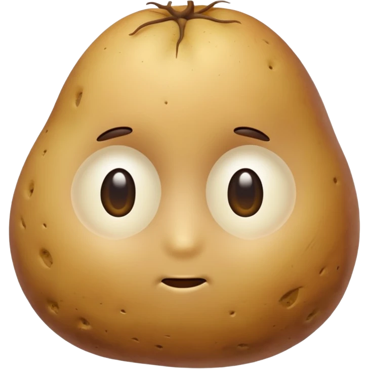 plain potato without eyes and mouth emoji