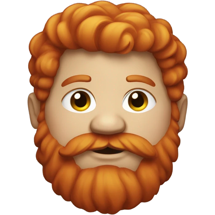 Really Fat Redhead with big beard emoji