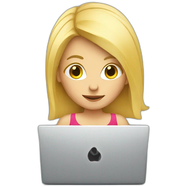blond-behind-laptop emoji
