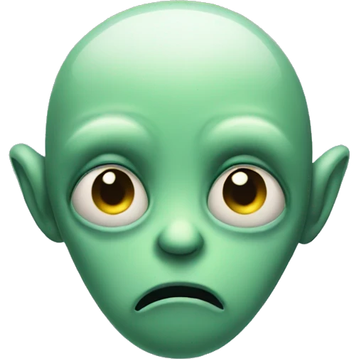sad alien emoji