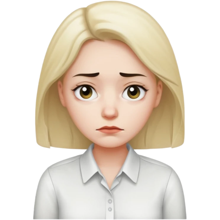 sad women office worker emoji
