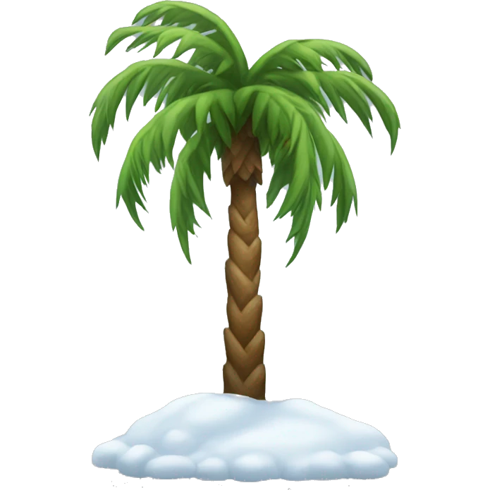 Snow Palm Tree emoji
