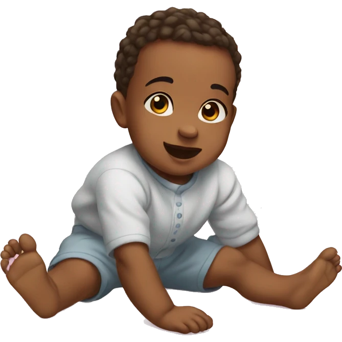 Baby on the floor emoji