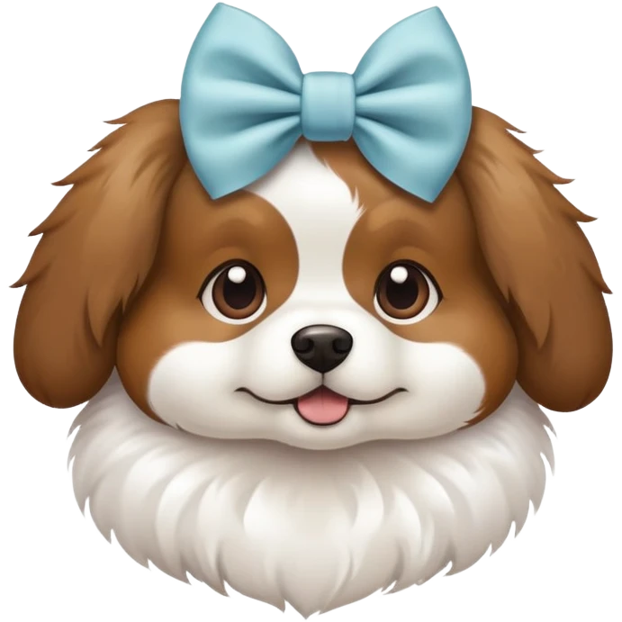 Dog wearing a bow emoji