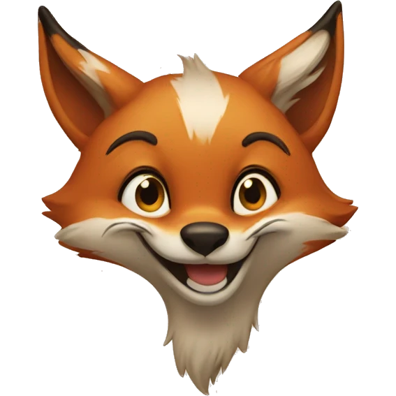 The fox is smiling emoji