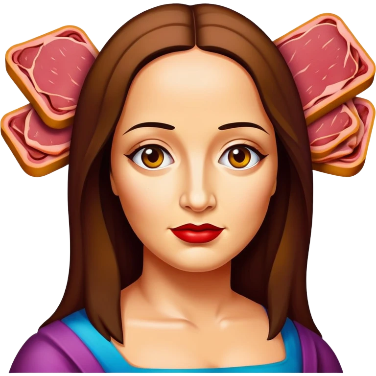 pop art monalisa SPAM meat slop portrait emoji