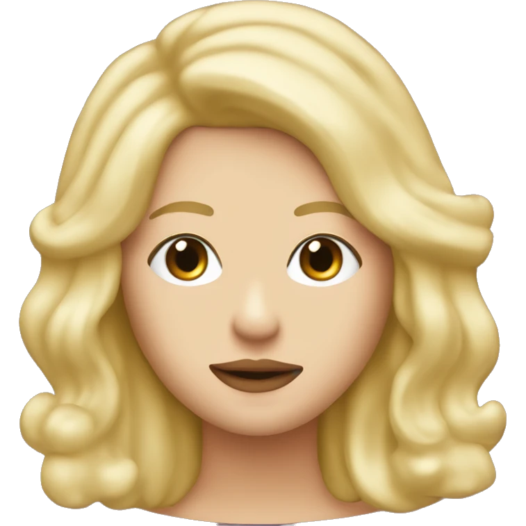 Blonde woman soft nice face with take that band logo and big lettERS spelling GILL emoji