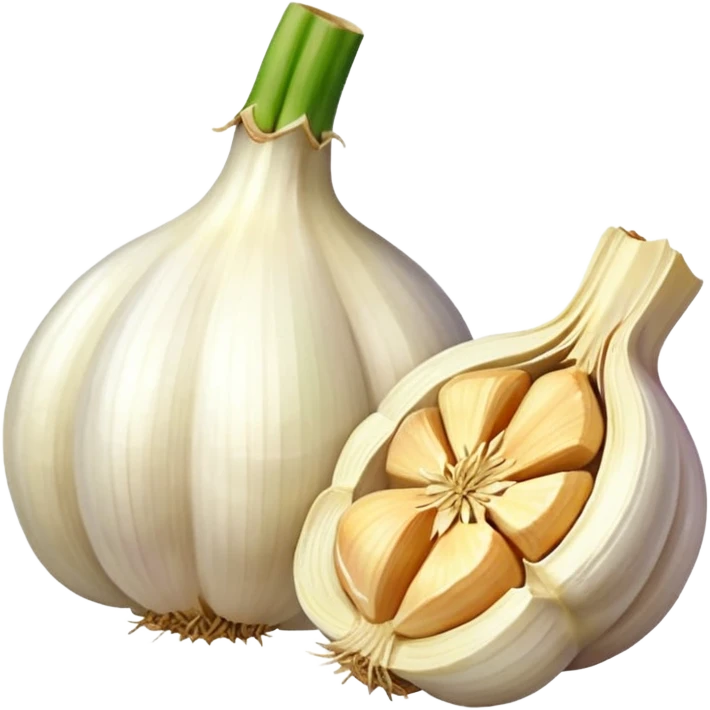 garlic with cut piece emoji