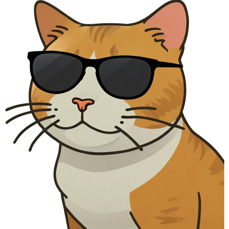 Cat with sunglasses emoji