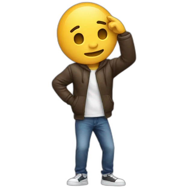 Personne qui fait un dab emoji