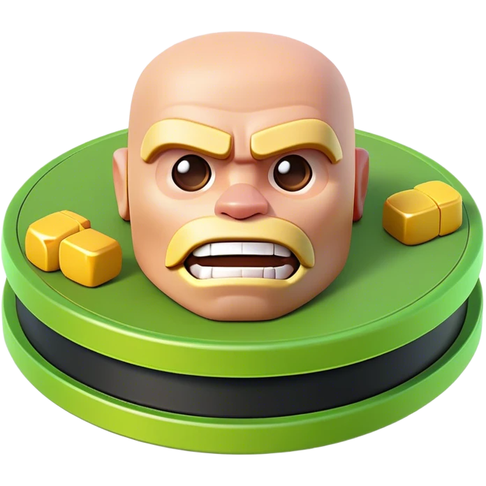 Clash of Clans aesthetic: Cinematic Playful Xbox Game Disc Portrait Emoji, rendered in a 3D vector-style similar to standard emojis with minimal shading and bold, simplified shapes. A compact, distinct form with signature details, softly glowing with a modern gaming energy charm. Simplified yet unmistakably iconic, highly detailed and consistent, glowing with a soft radiance and high shine. Stylized with a touch of next-gen innovation and a soft glowing outline, capturing the essence of a beloved gaming relic with a friendly, playful manner! emoji