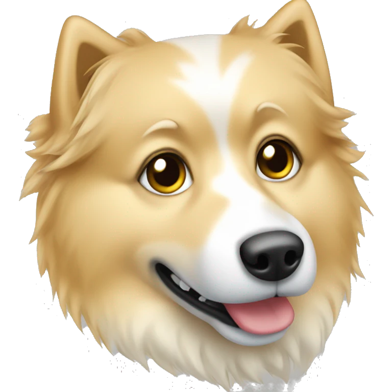 White and blonde spots spitz emoji