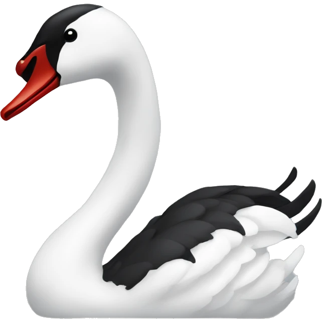 black swan, same as white swan emoji just black and facing the opposite direction emoji
