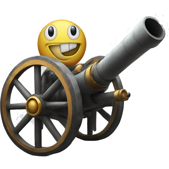 Smiley face with cannon  emoji