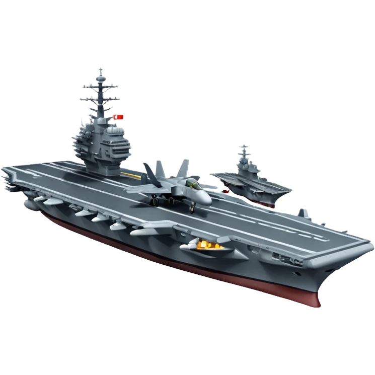 an aircraft carrier with fighter jets emoji