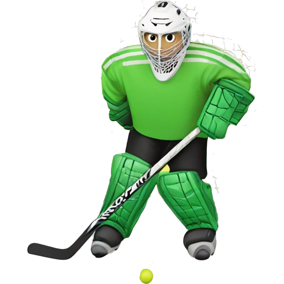 Floorball goalie emoji