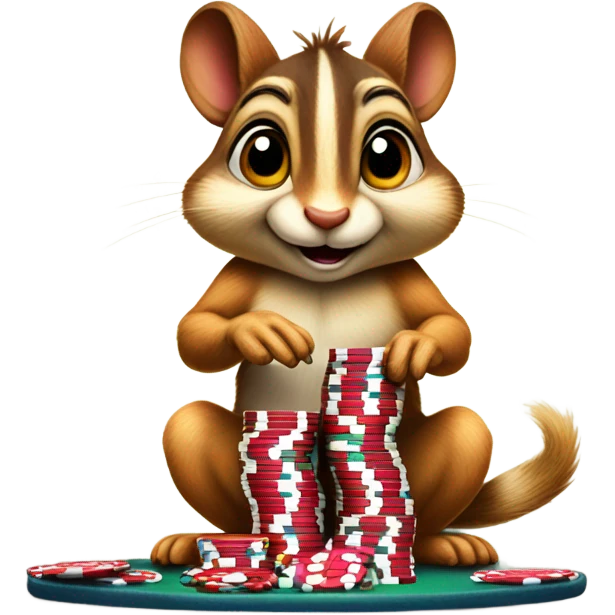 Chipmunk gambling emoji