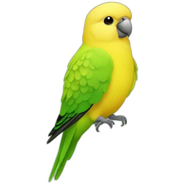 chubby yellow parakeet emoji
