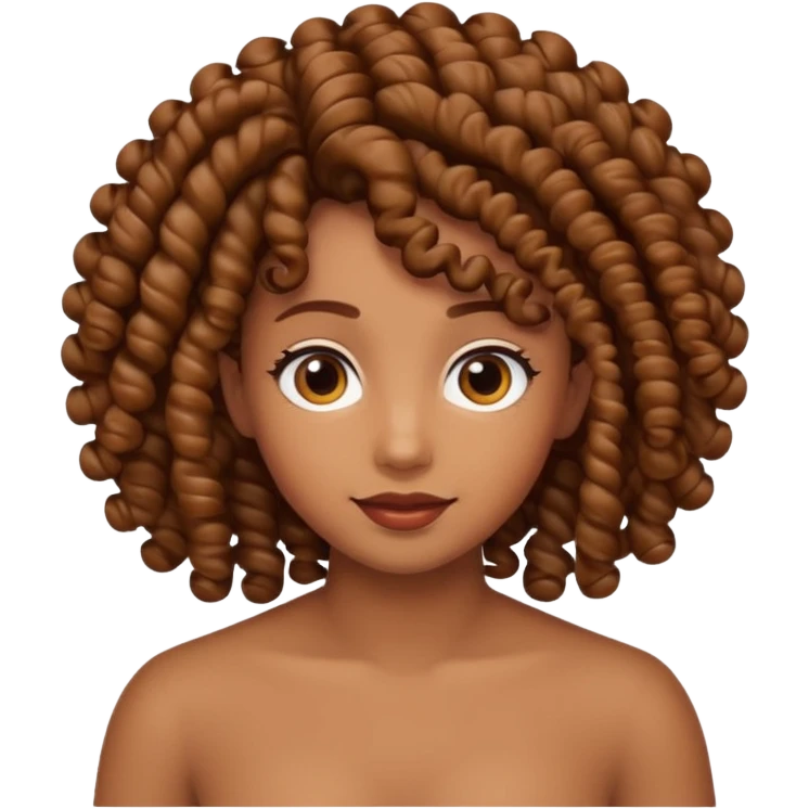 curly hair strand shaped like a spiral emoji