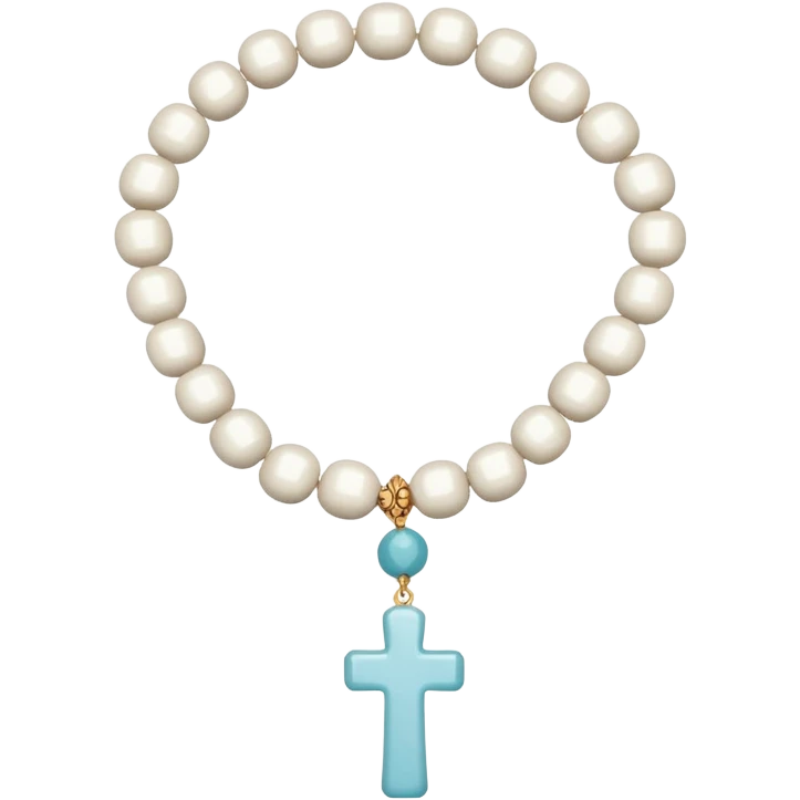 prayer bead white without logo emoji