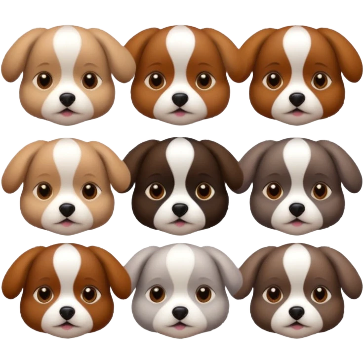 Cagnolini piccoli con vestiti di maglia emoji