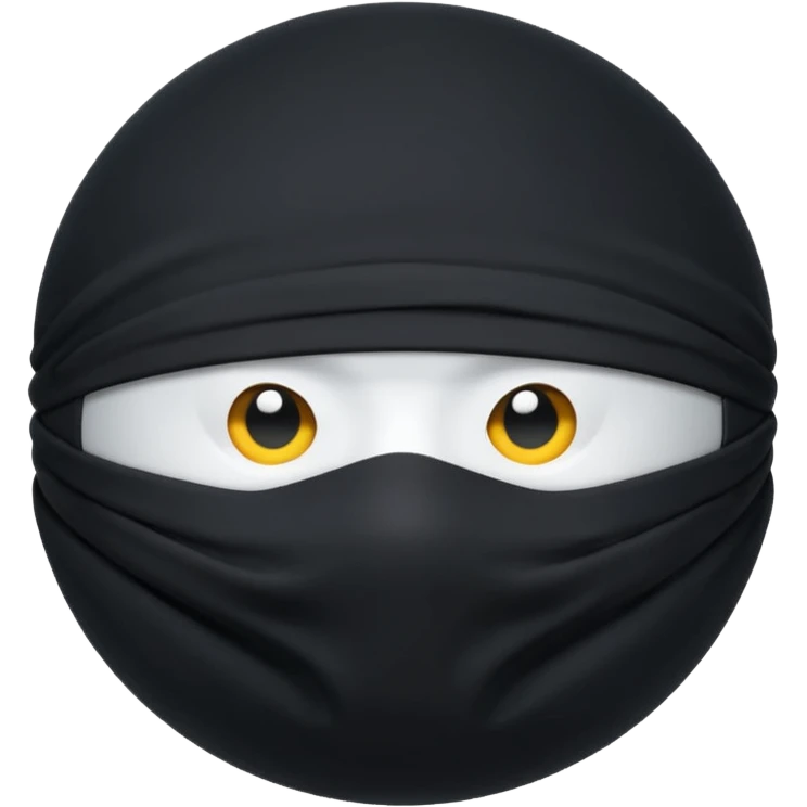 Black fabric Limbless ninja/robber ball sphere! It’s rollable emoji