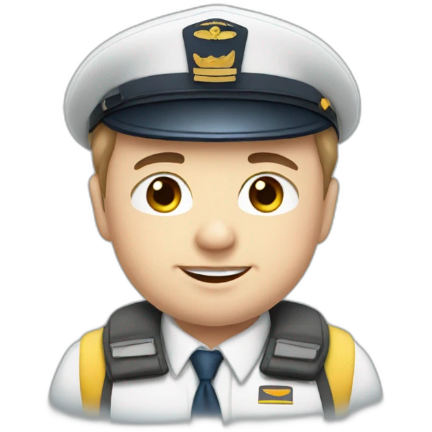 Down Syndrome Man Pilot Operating a Plane emoji