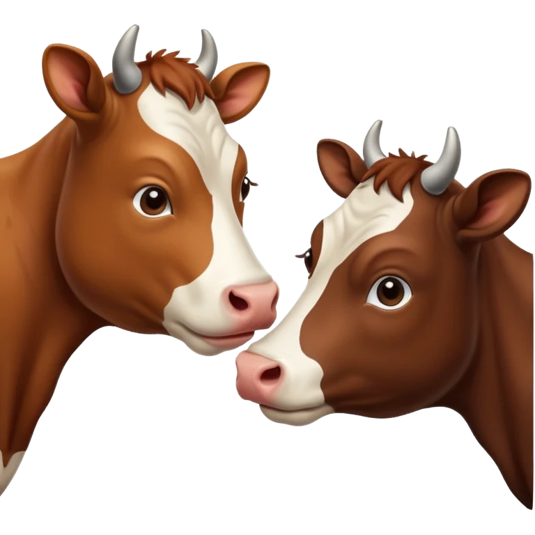 Cows kissing  emoji