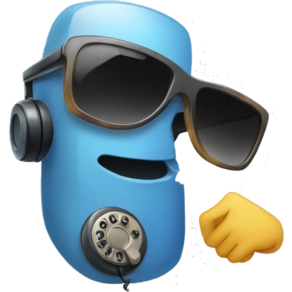 Telephone with sunglasses emoji
