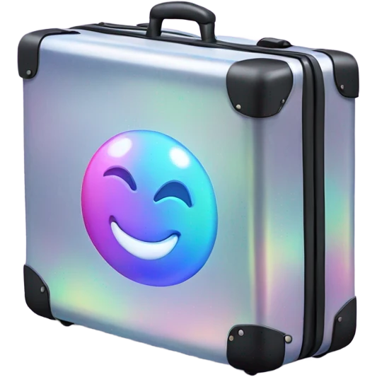 holographic suitcase emoji