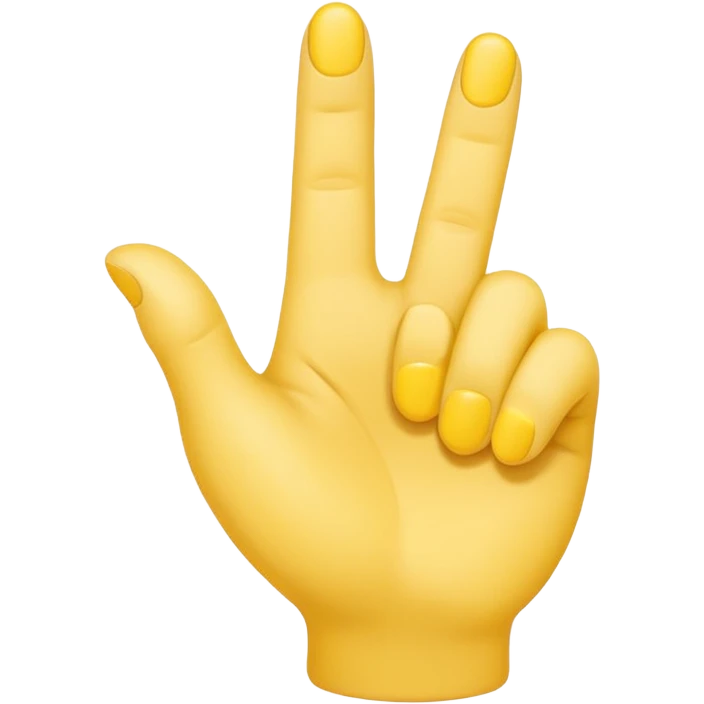 yellow hand making the shape of a letter ‘L’ with its thumb and pointer finger, emoji style emoji