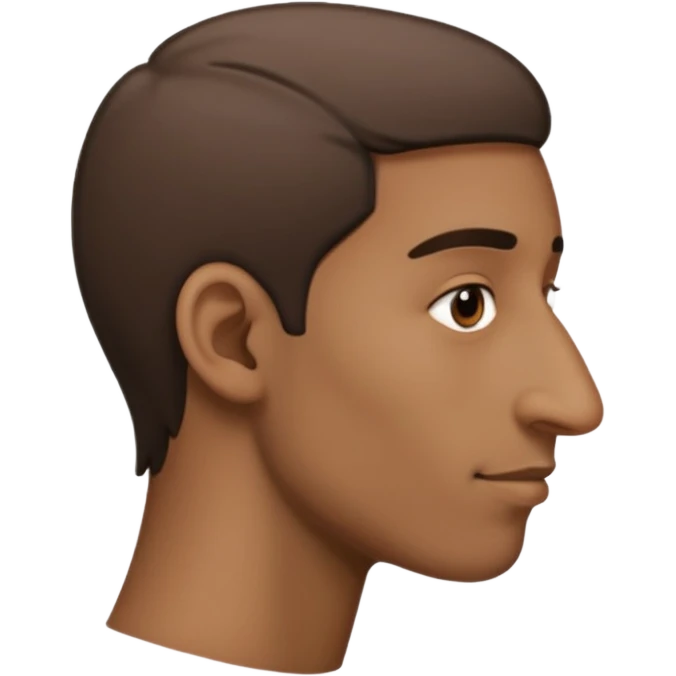  big nose, side view emoji