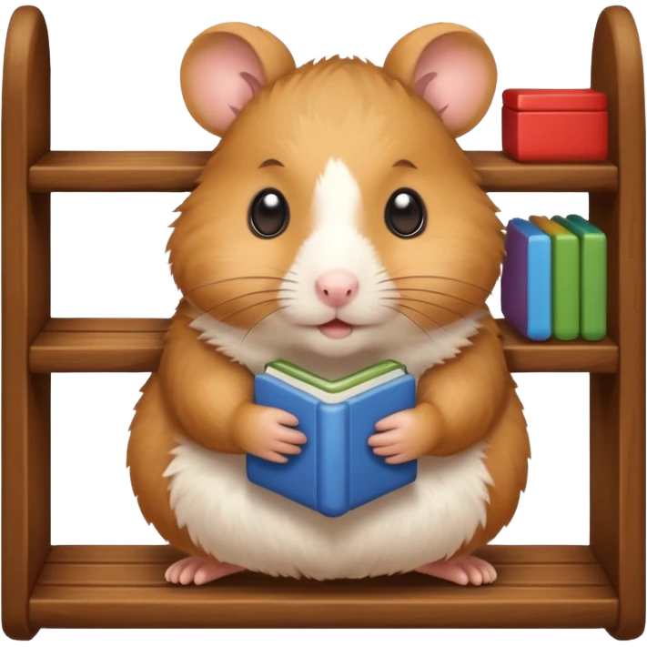 Hamster carrying shelves emoji