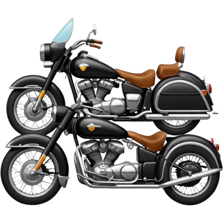 a motorcycle with a sidecar attached to the side  emoji