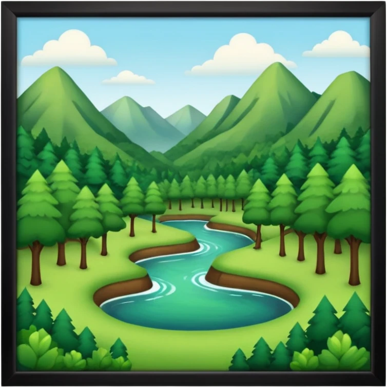 територія серед лісової природи emoji