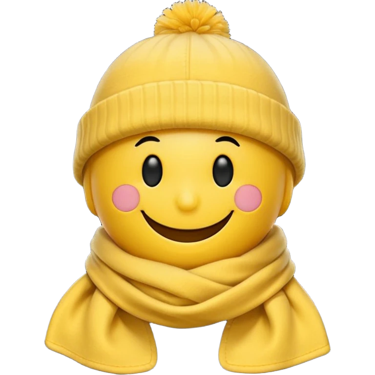 smiley face cold hat scarf emoji