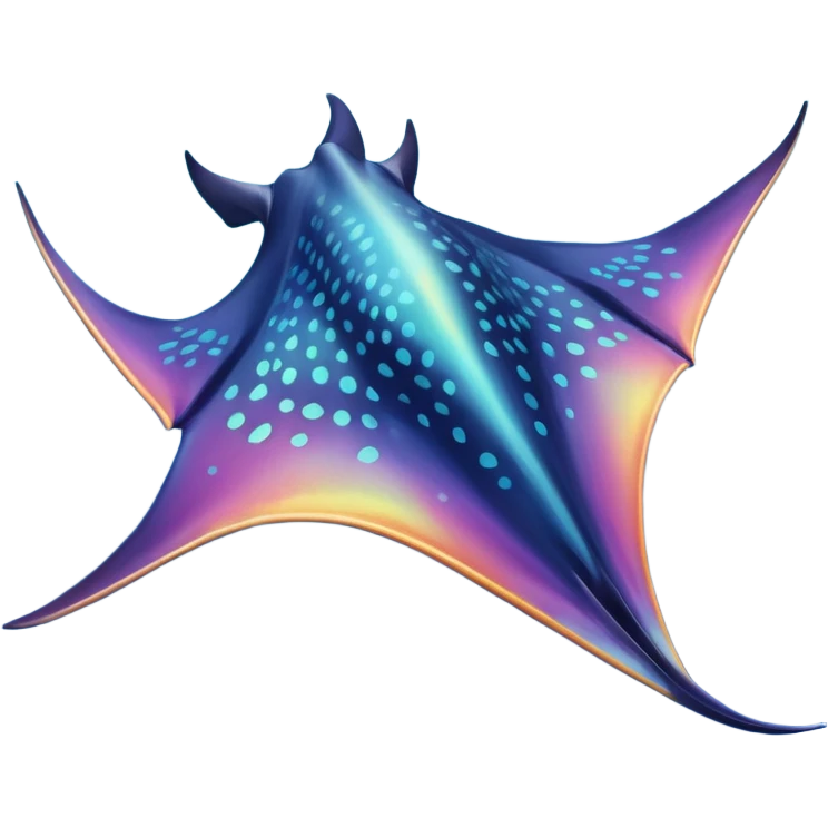 iridescent manta ray emoji