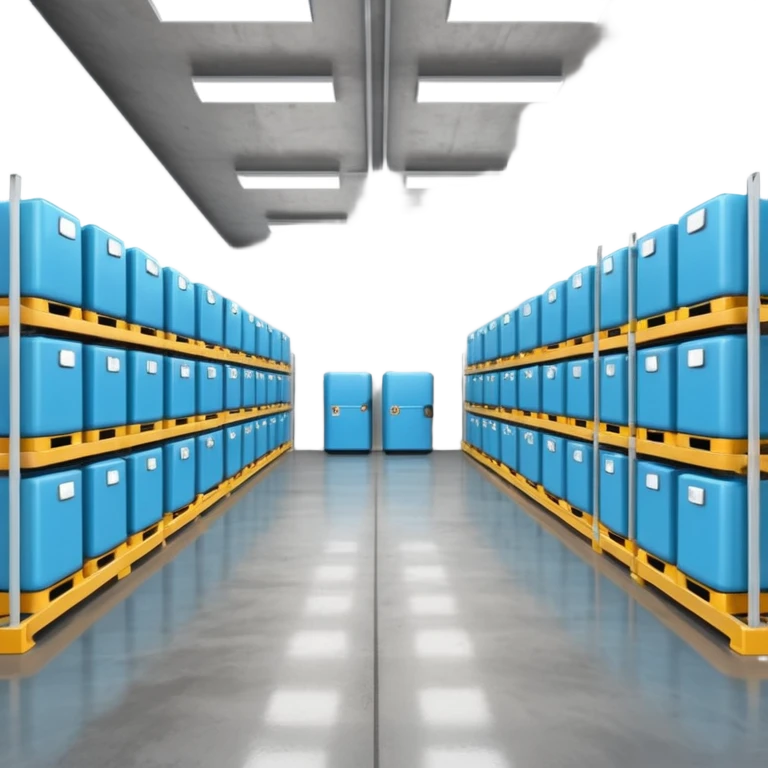 ambient and refirigeration warehouse at an angle cold emoji