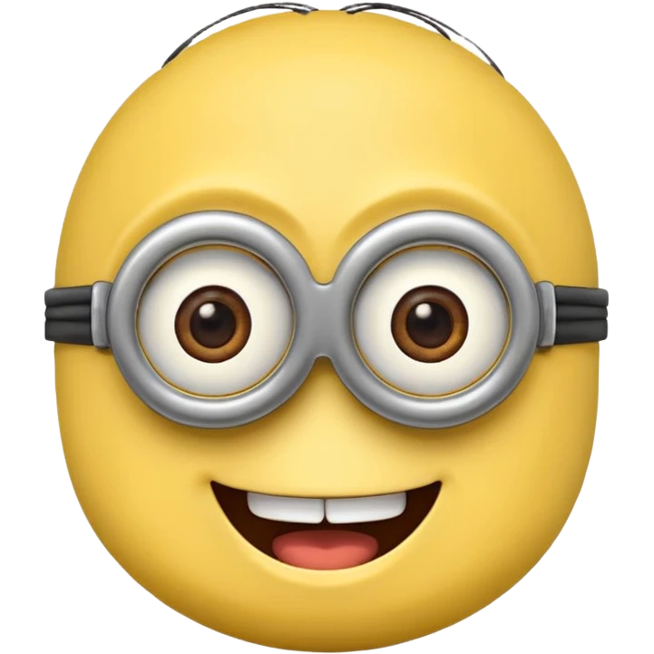 Minion emoji with a round head  emoji