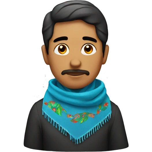 mexican with blue scarf on emoji