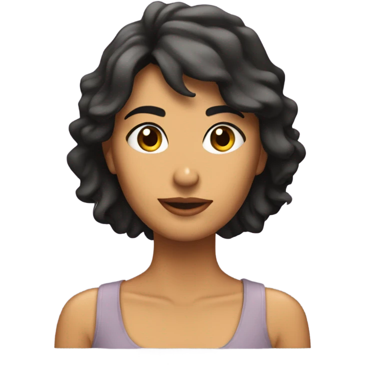 Chica morena celos emoji
