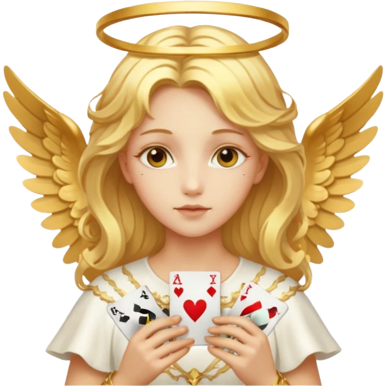 Angels and playing card emoji