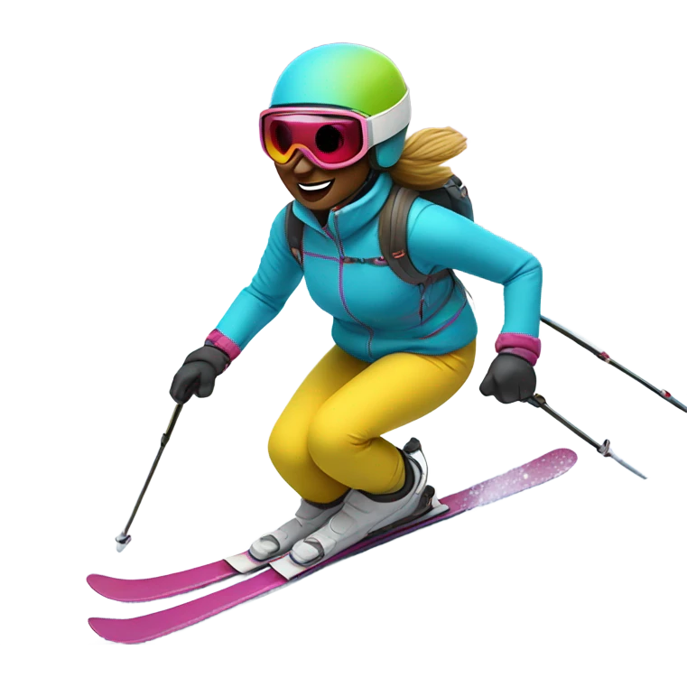 girl skii emoji