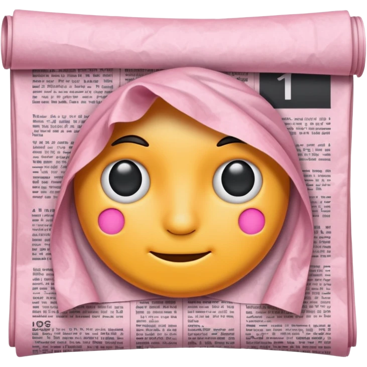 pink newspaper emoji