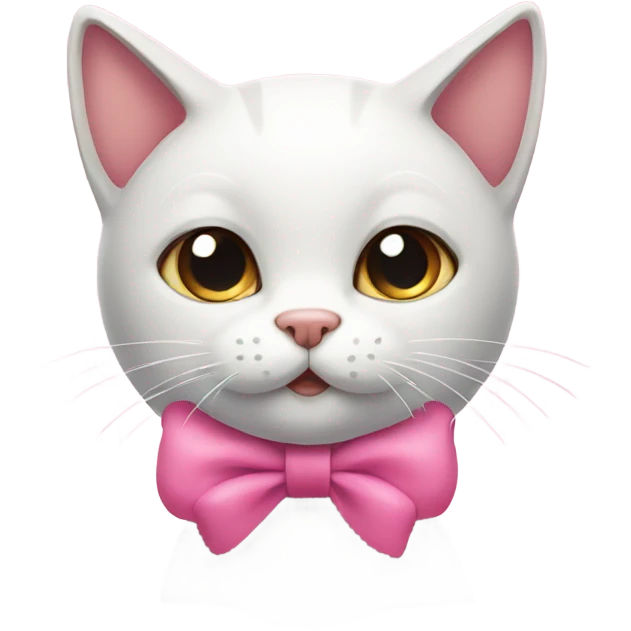 cat with pink bow emoji